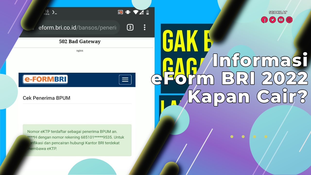 eForm BRI 2022 Kapan Cair