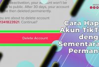 Cara Hapus Akun TikTok