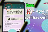 Cara Agar WA Tidak Terlihat Online