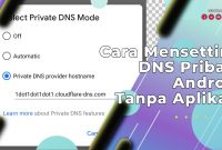 Cara Mensetting DNS Pribadi Android