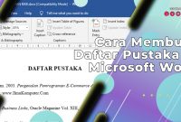 Cara Membuat Daftar Pustaka di Microsoft Word