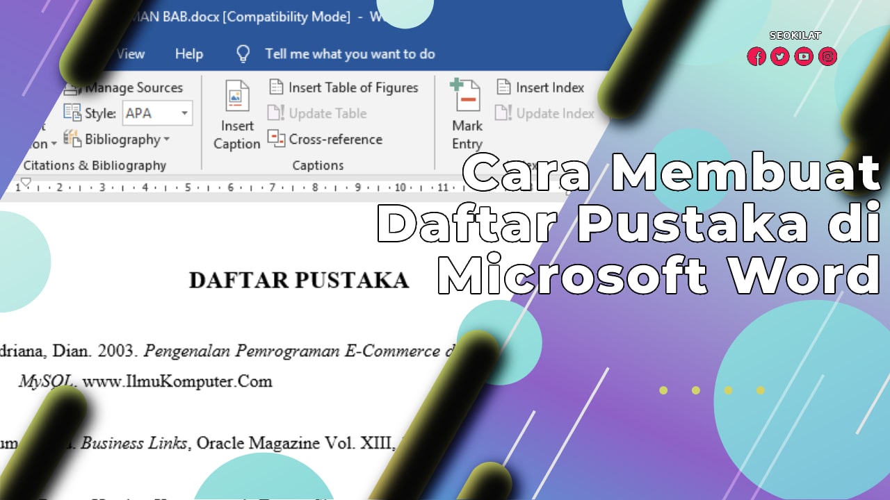 Cara Membuat Daftar Pustaka di Microsoft Word